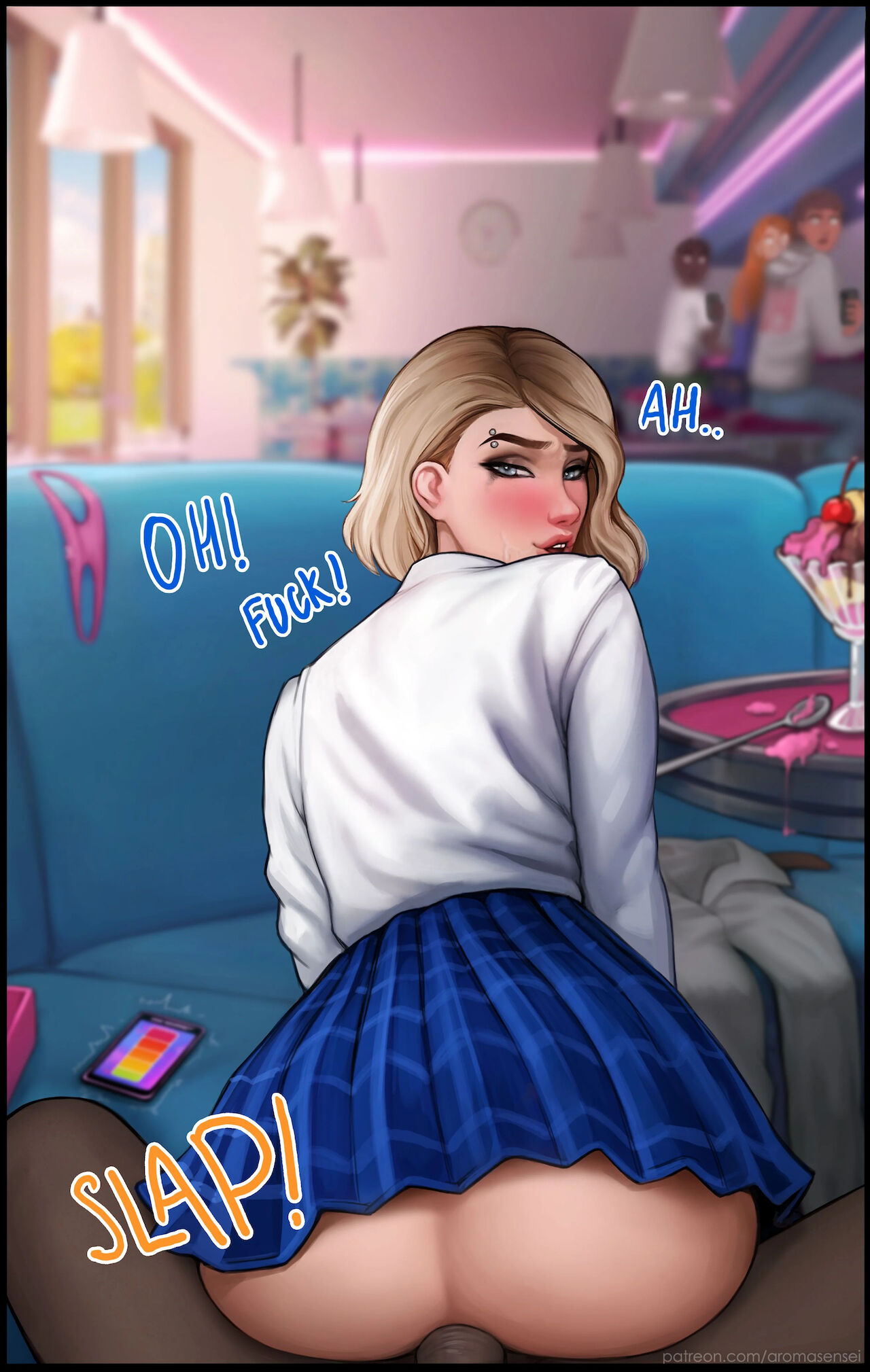 Do You Like Your Gift - Gwen Stacy anal rides Miles Morales BBC in restaurant - 48 Pics - Image 39