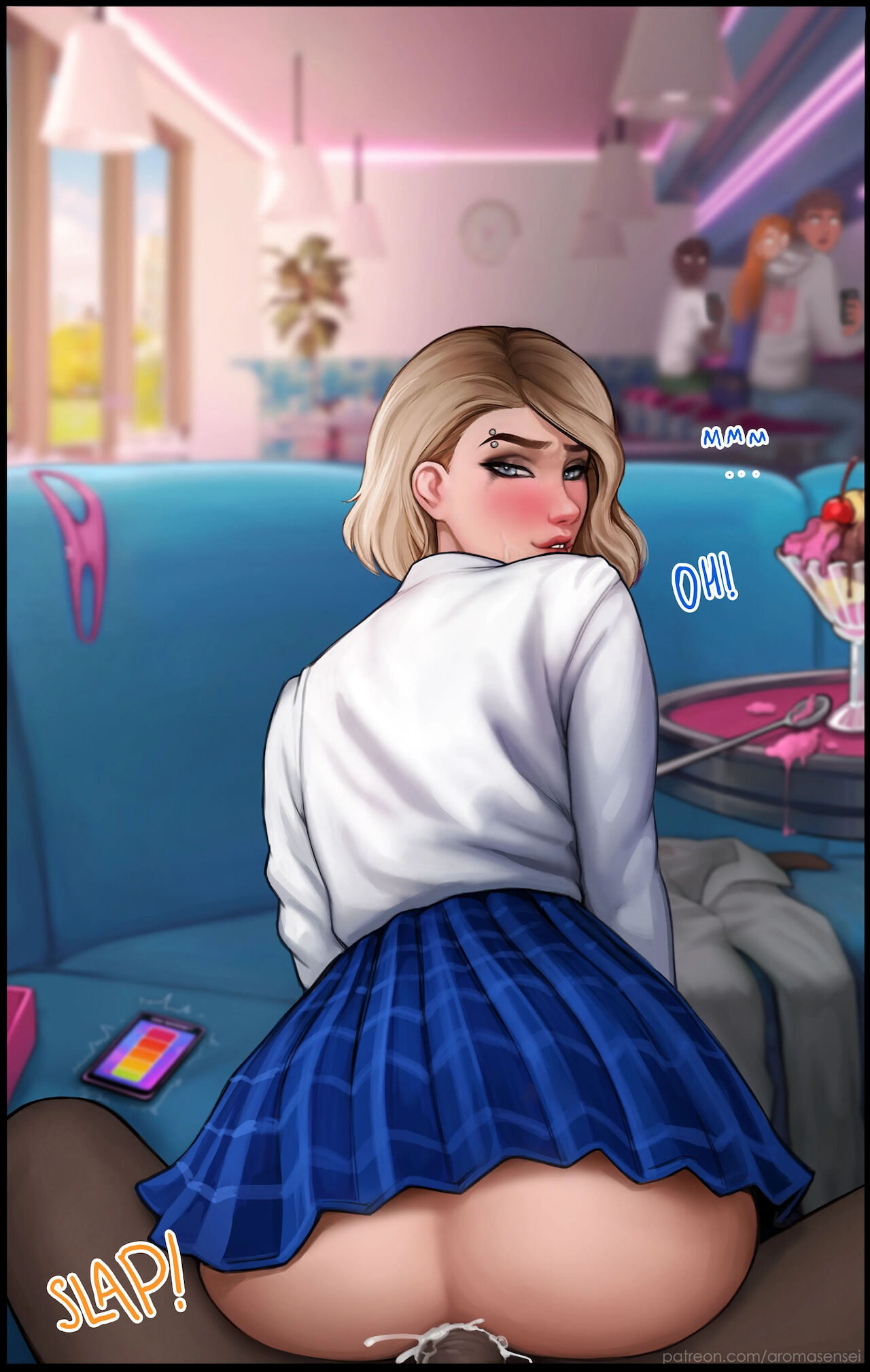 Do You Like Your Gift - Gwen Stacy anal rides Miles Morales BBC in restaurant - 48 Pics - Image 43