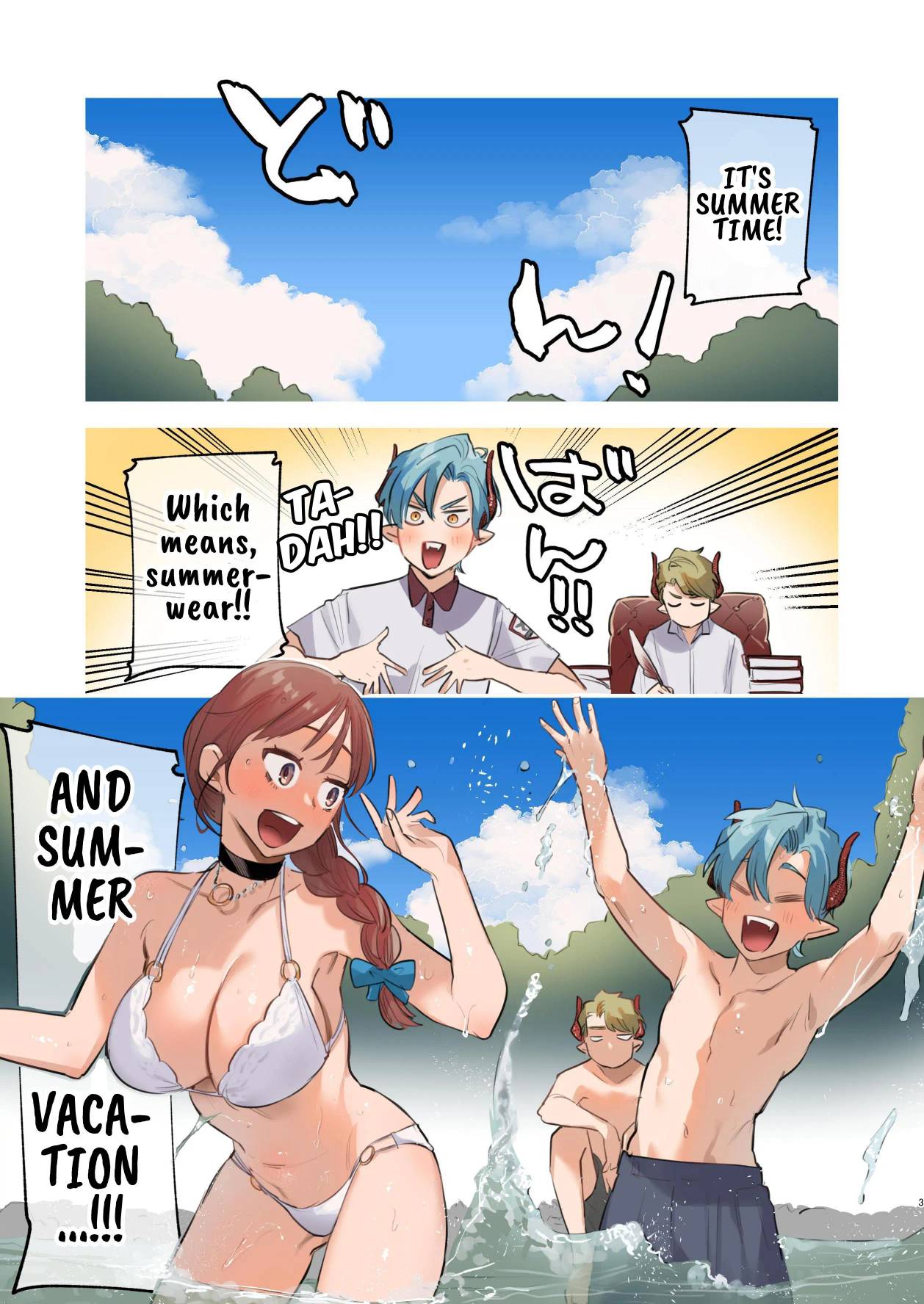 Dog Eat Dog Era Summer Vacation with Twin Dragonkin Slaves - Bikini slut creampied - 19 Pics - Image 2