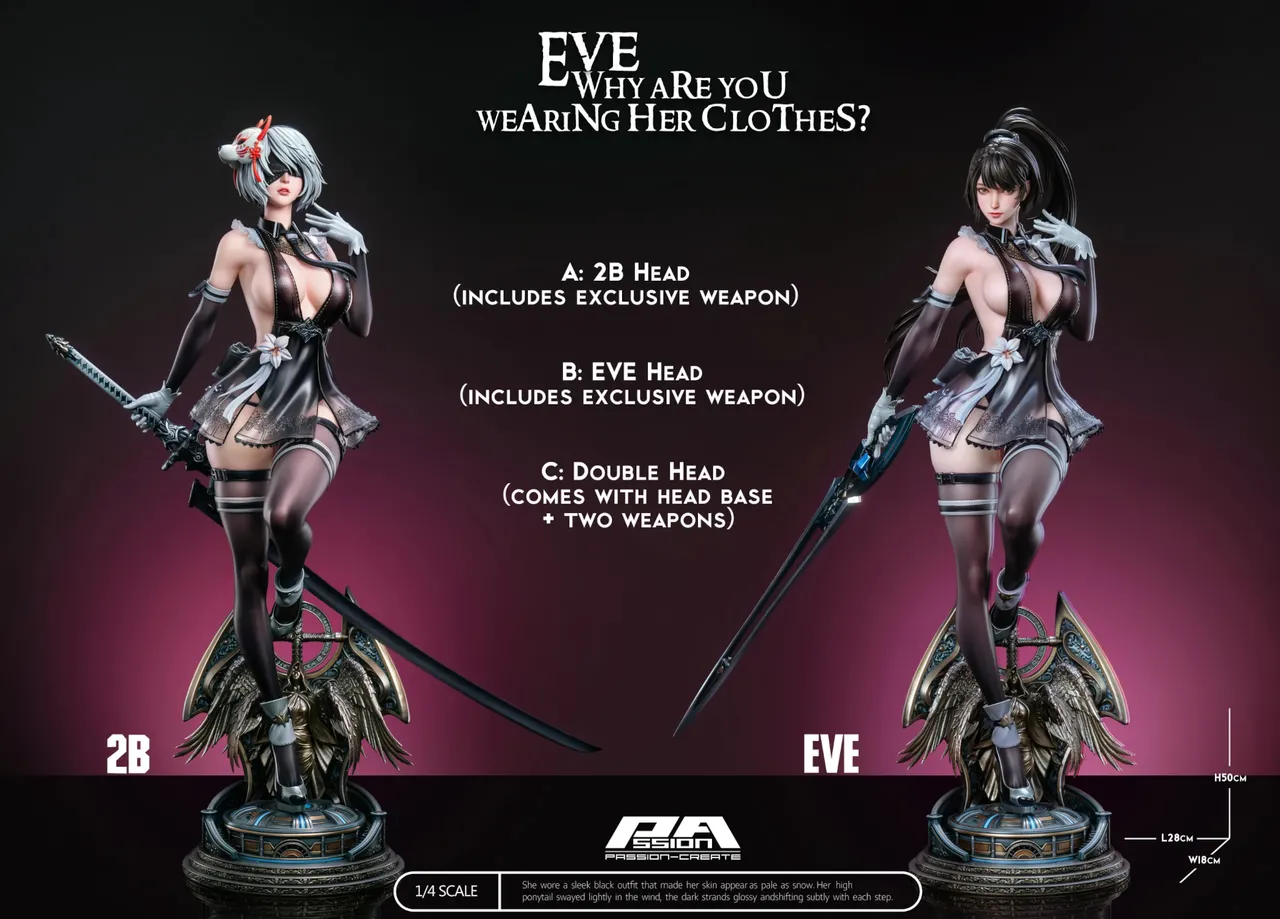 Eve cos YoRHa No.2 Type B - Stellar Blade Nier Automata 14 Scale Statue Figure Passion Create Studio - Image 10