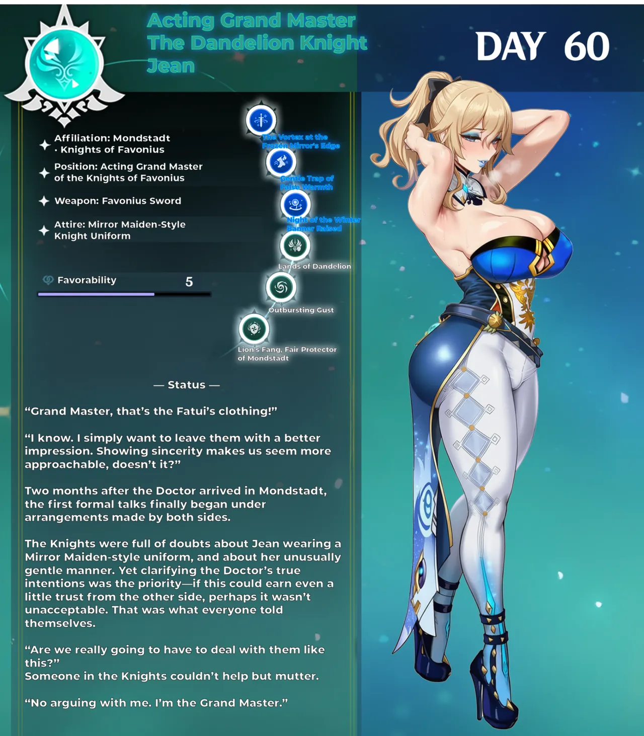 Fatui Conquest Plan Chapter 5 Jean White Flavor No. 3 Pixiv 111228391 - Image 12