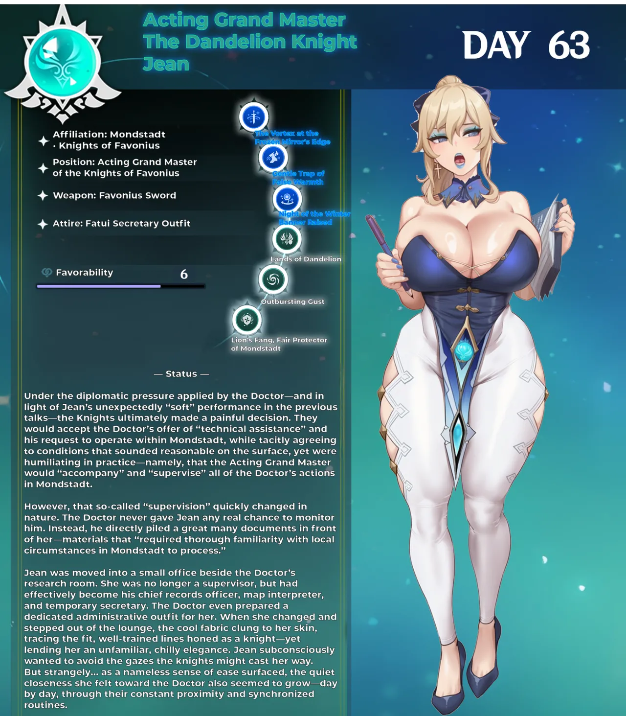 Fatui Conquest Plan Chapter 5 Jean White Flavor No. 3 Pixiv 111228391 - Image 14