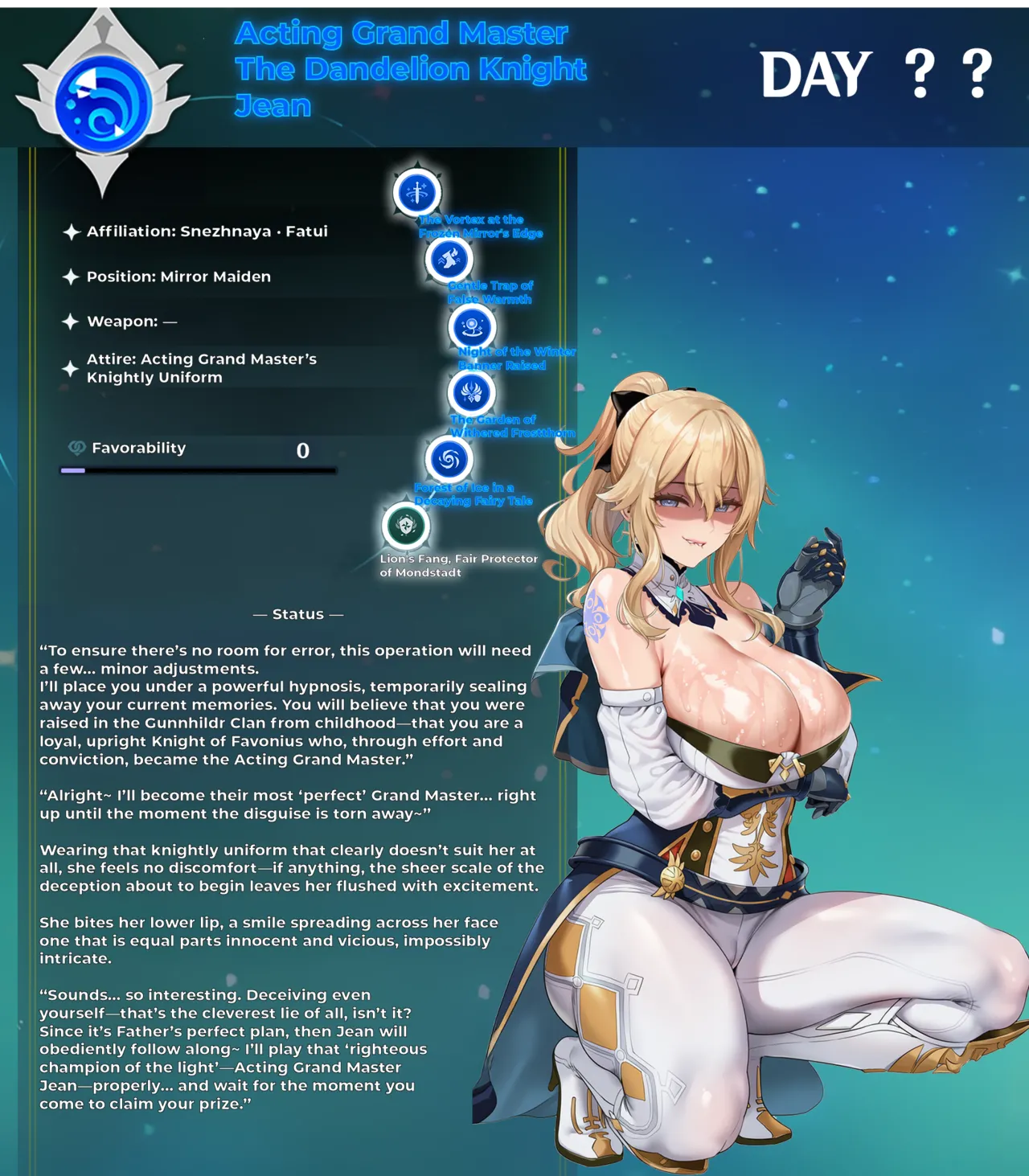 Fatui Conquest Plan Chapter 5 Jean White Flavor No. 3 Pixiv 111228391 - Image 23