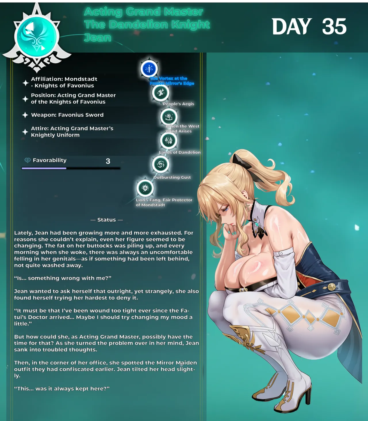 Fatui Conquest Plan Chapter 5 Jean White Flavor No. 3 Pixiv 111228391 - Image 9