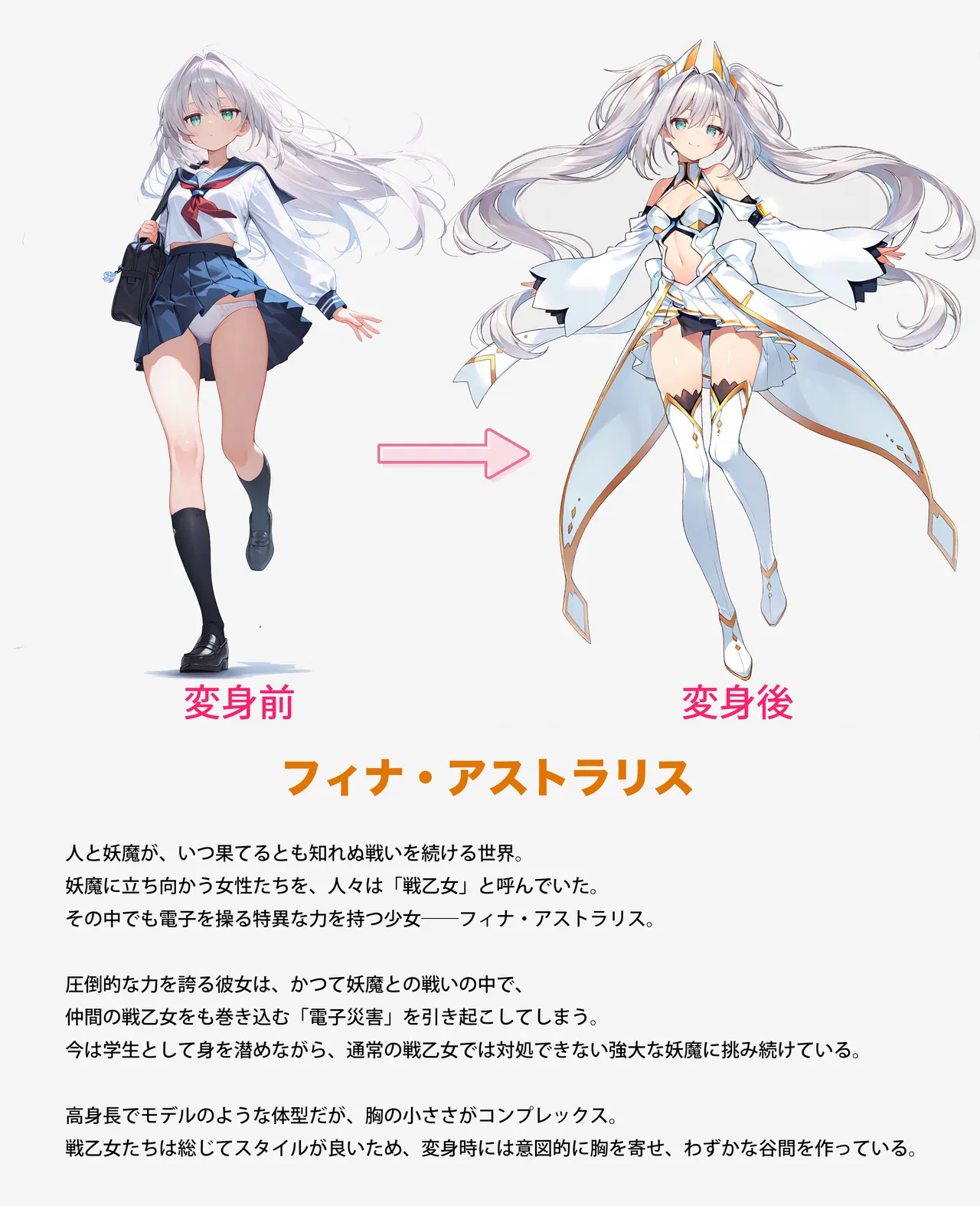 FinaAI Illustration Henshin Hiroin wa Haiboku o Shiranai Hazudatta Vol.01 - Image 3