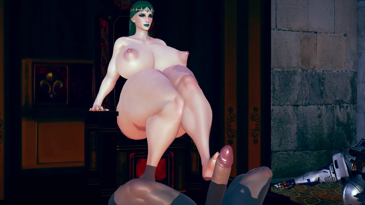 FIRE ONMorgan Le Fay footjob - Image 25