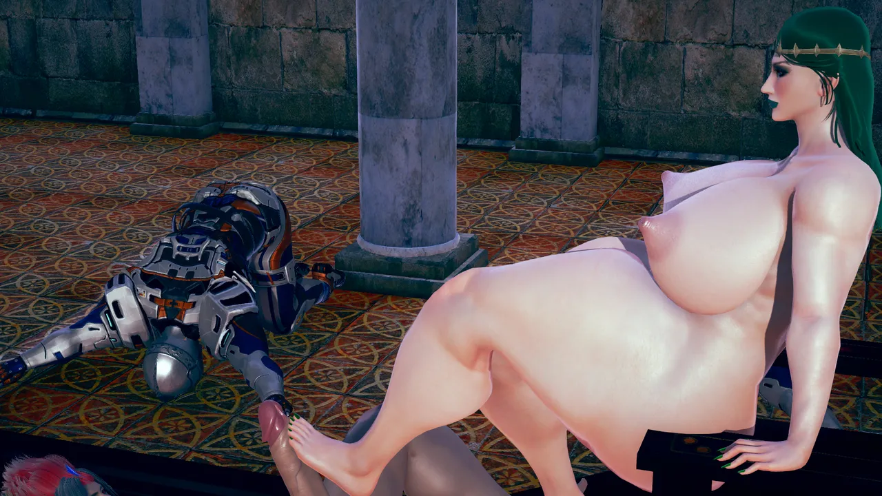 FIRE ONMorgan Le Fay footjob - Image 30