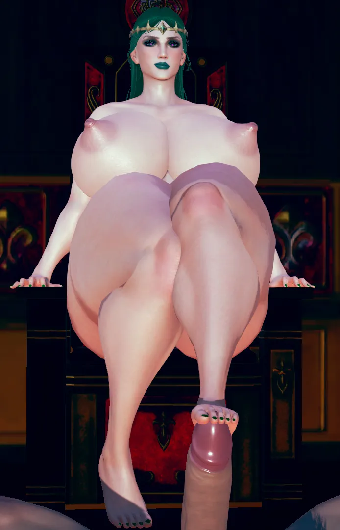 FIRE ONMorgan Le Fay footjob - Image 36