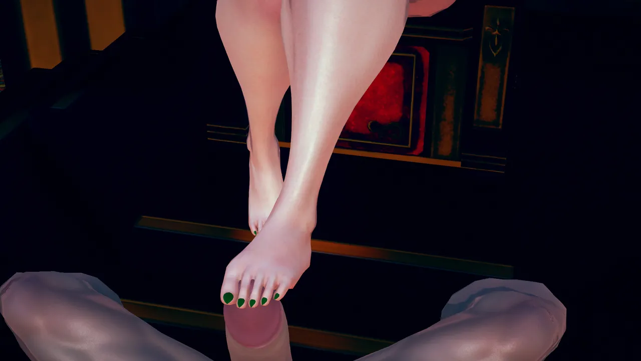 FIRE ONMorgan Le Fay footjob - Image 38