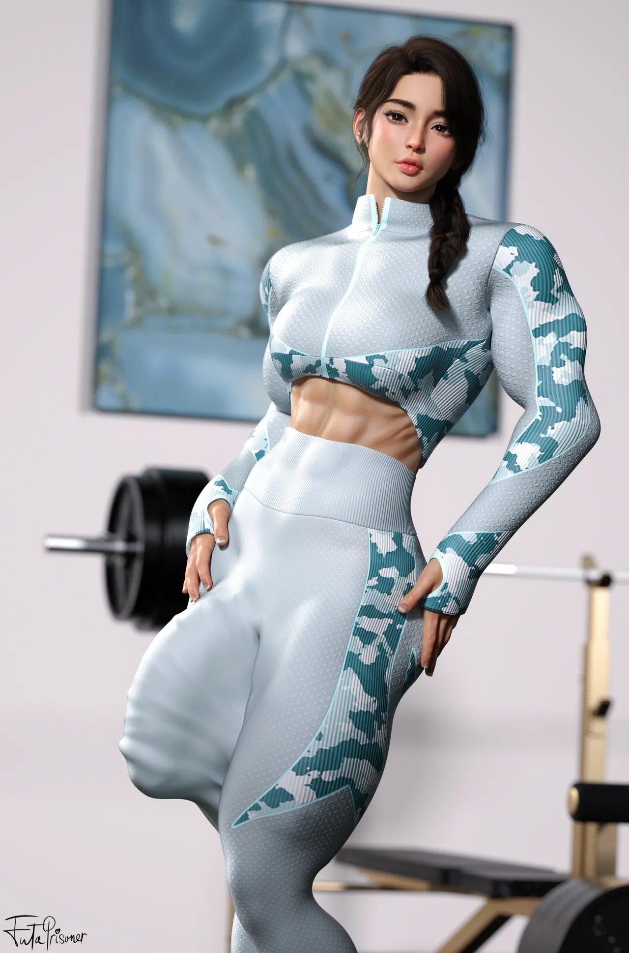 FutaPrisoner 3D Muscle Pinups and Comics - Image 106