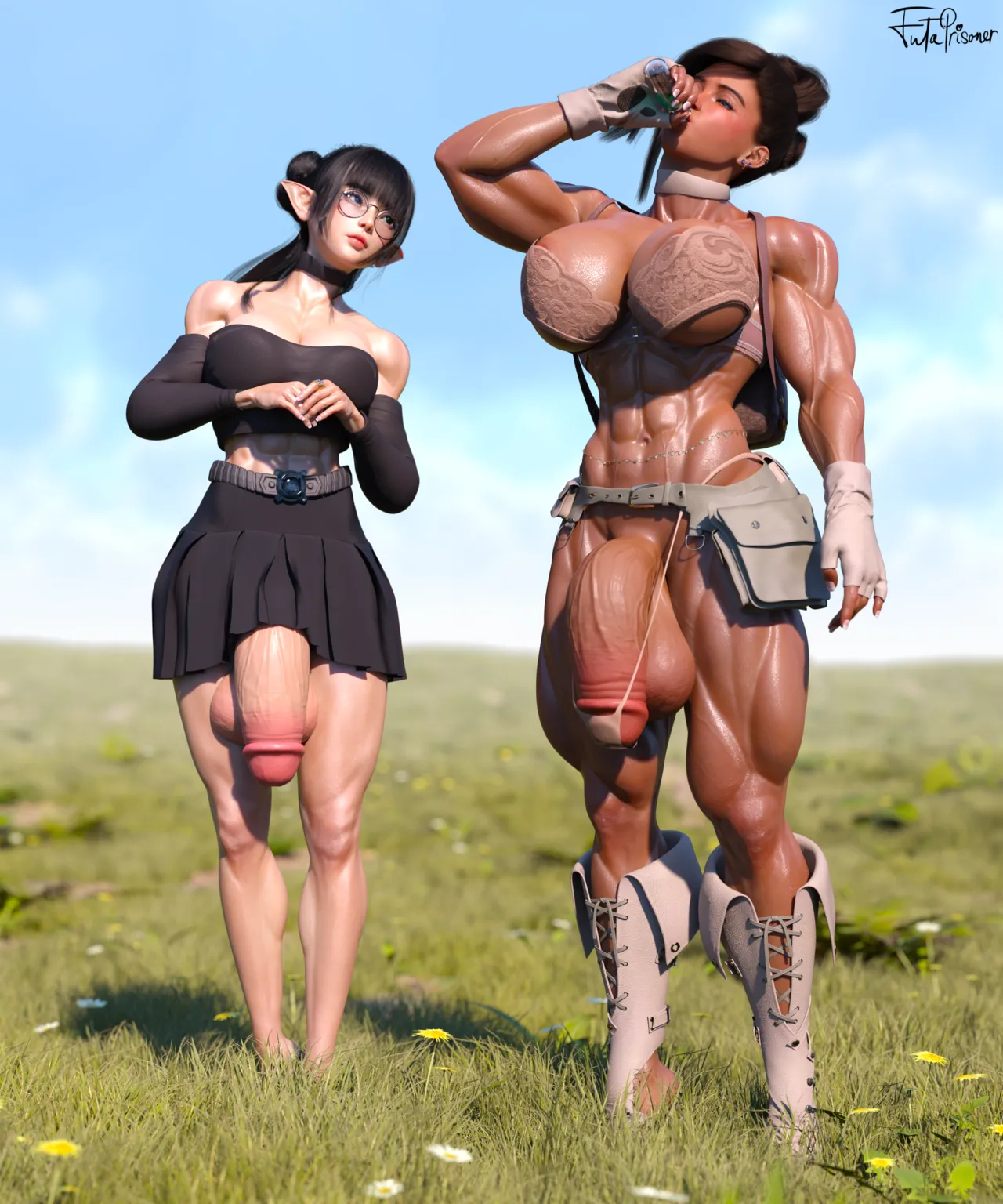 FutaPrisoner 3D Muscle Pinups and Comics - Image 186