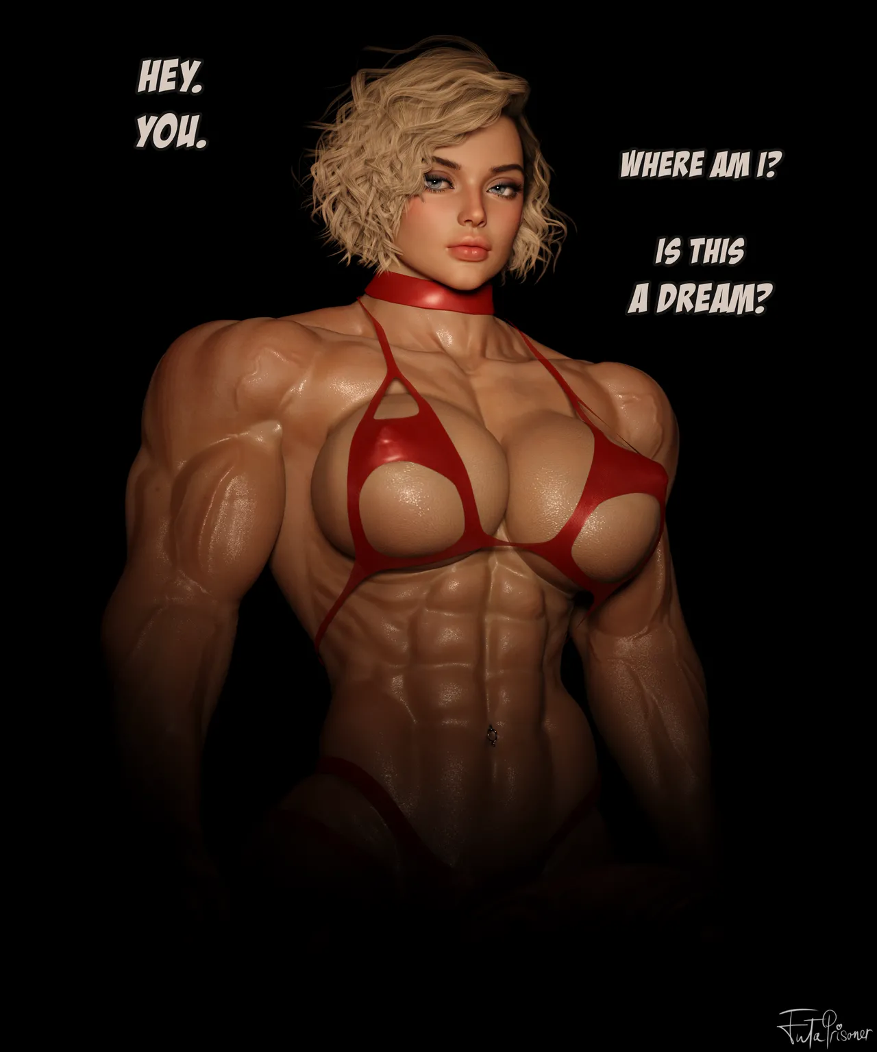 FutaPrisoner 3D Muscle Pinups and Comics - Image 192