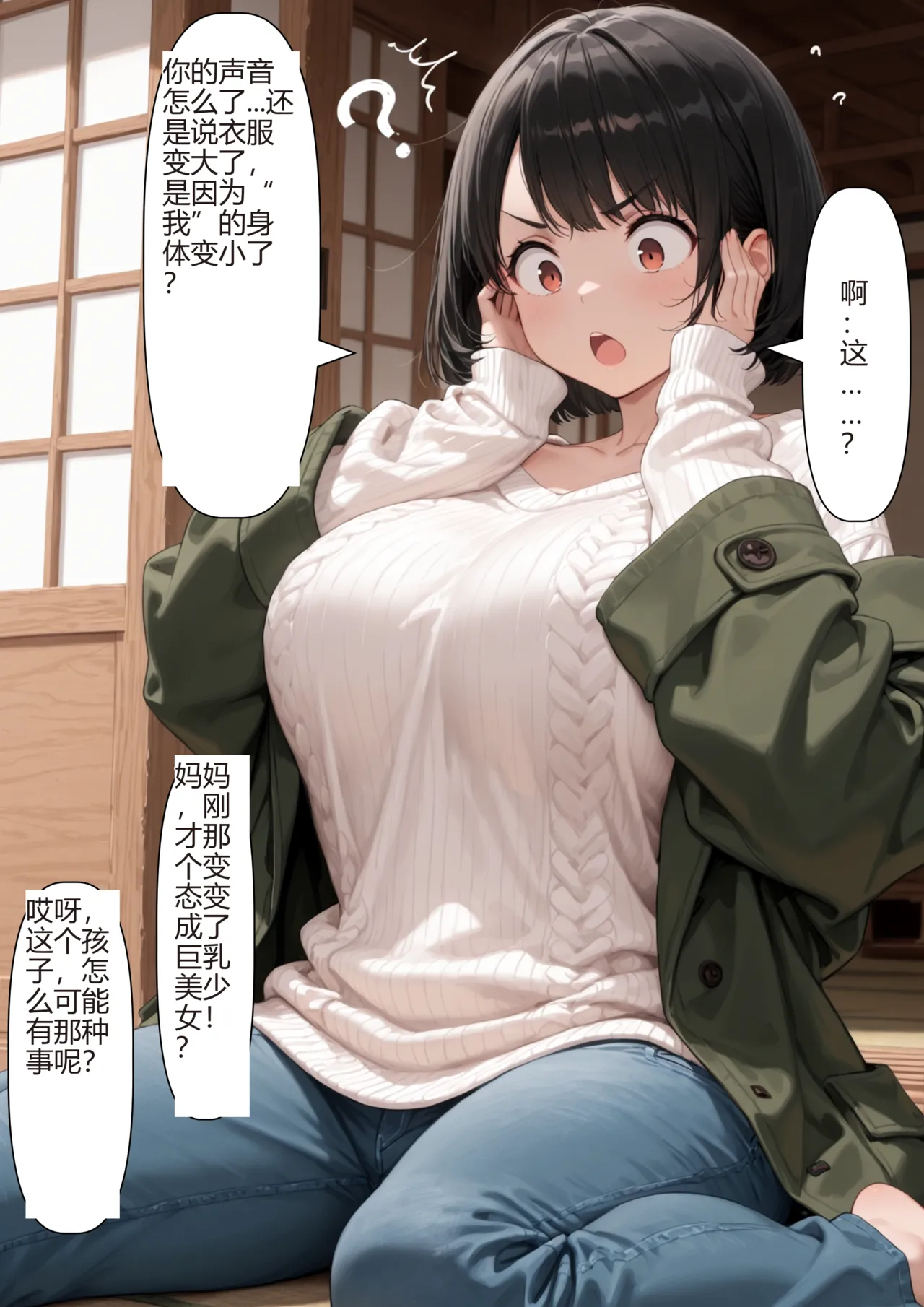 新年愿望被实现在自己身上机翻女体化 - Image 7