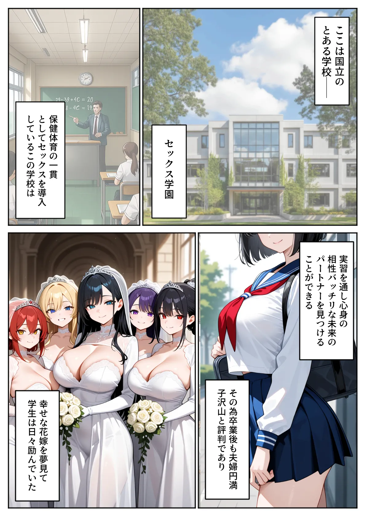 ぱにぱに どきどきセックス学園 保健授業でハーレム性活 - Image 3