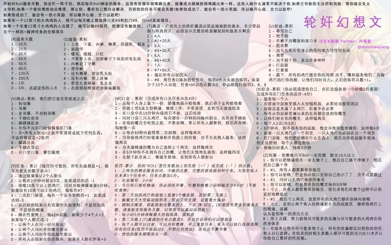 抖喵家轮盘游戏个人性癖整理 - Image 179