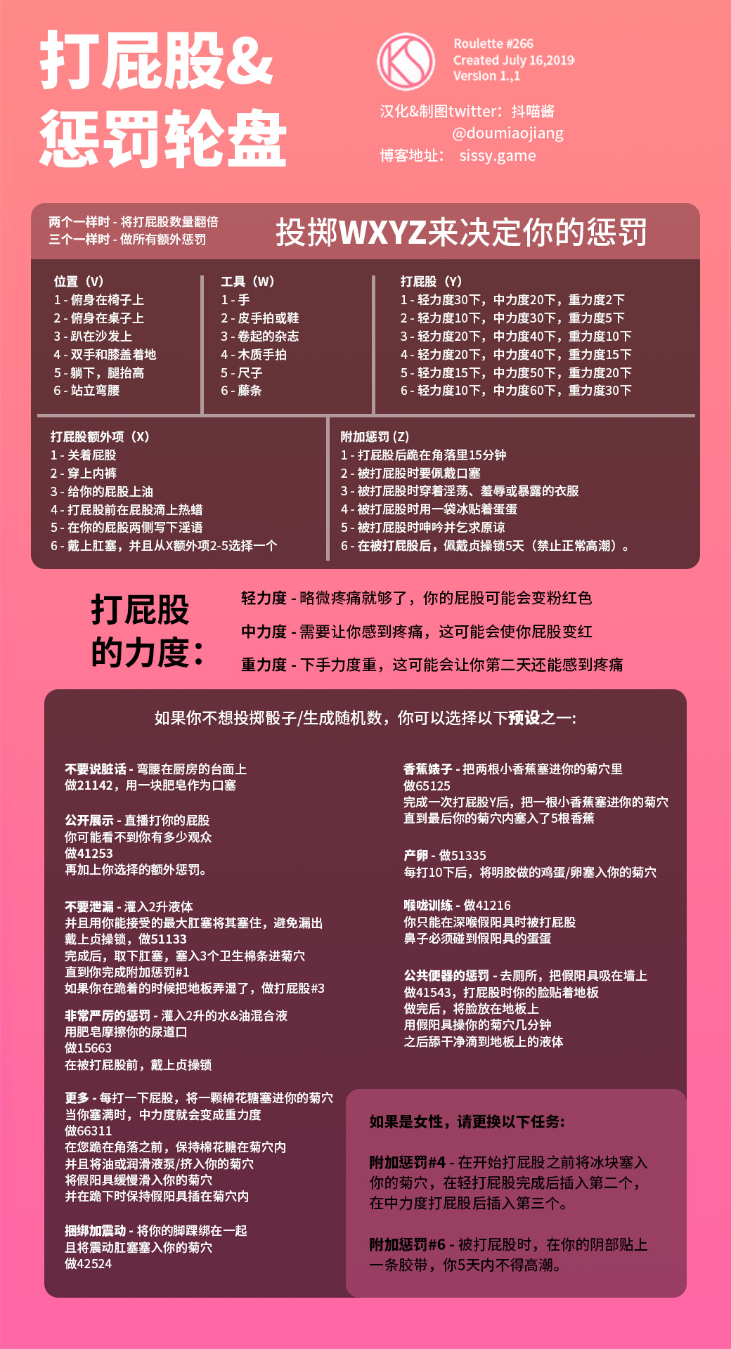 抖喵家轮盘游戏个人性癖整理 - Image 232