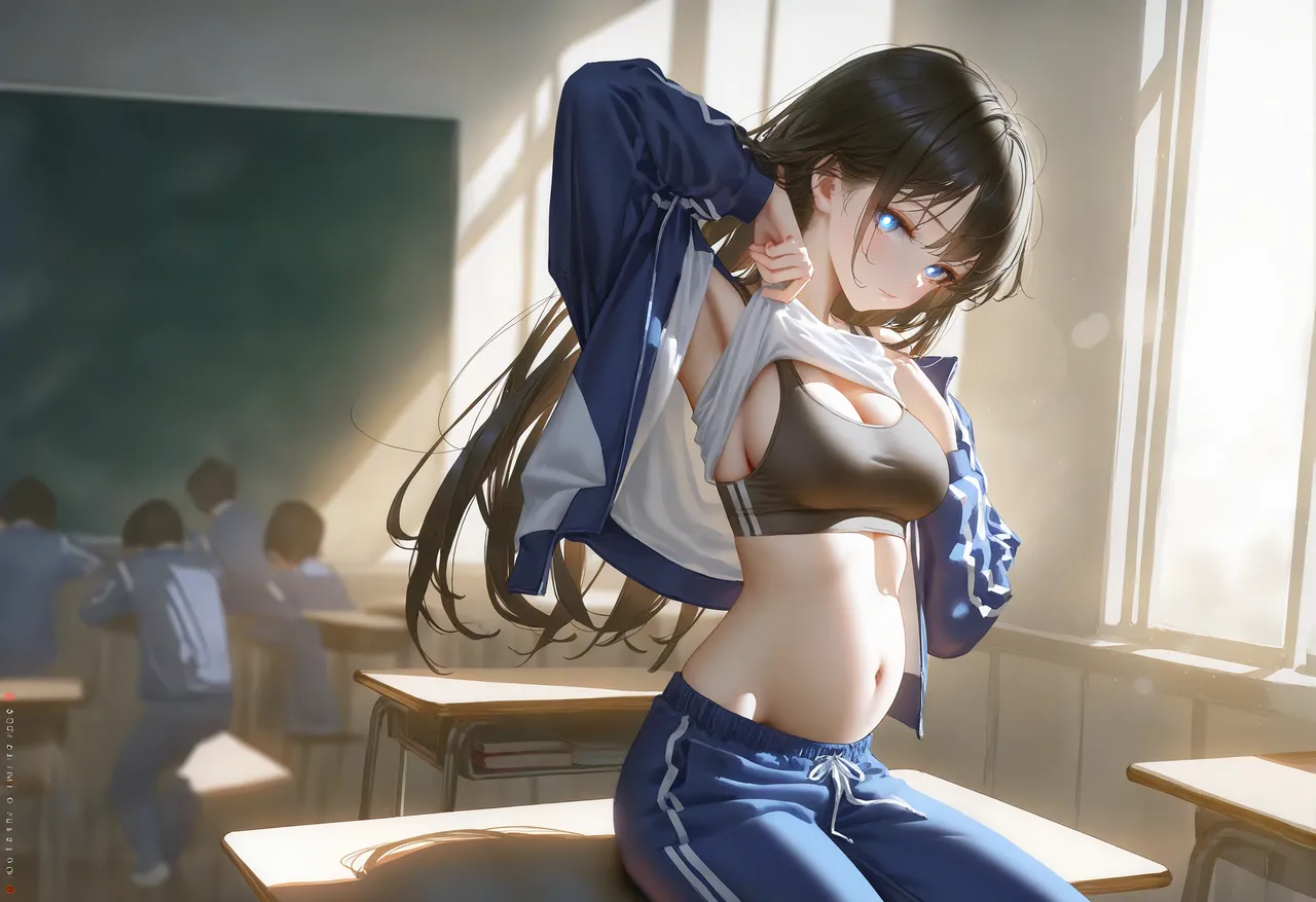 幻想支線愛と夢物語 高校教室彼女妊娠透け - Image 9