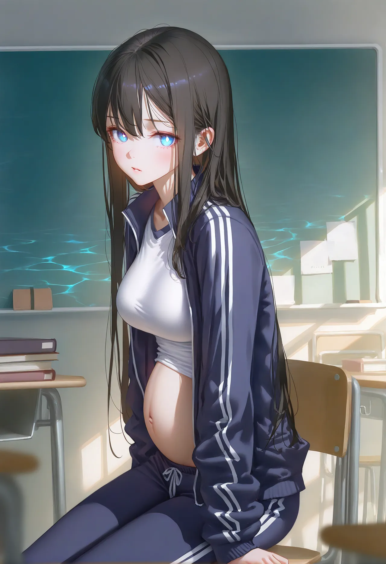 幻想支線愛と夢物語 高校教室彼女妊娠透け - Image 15