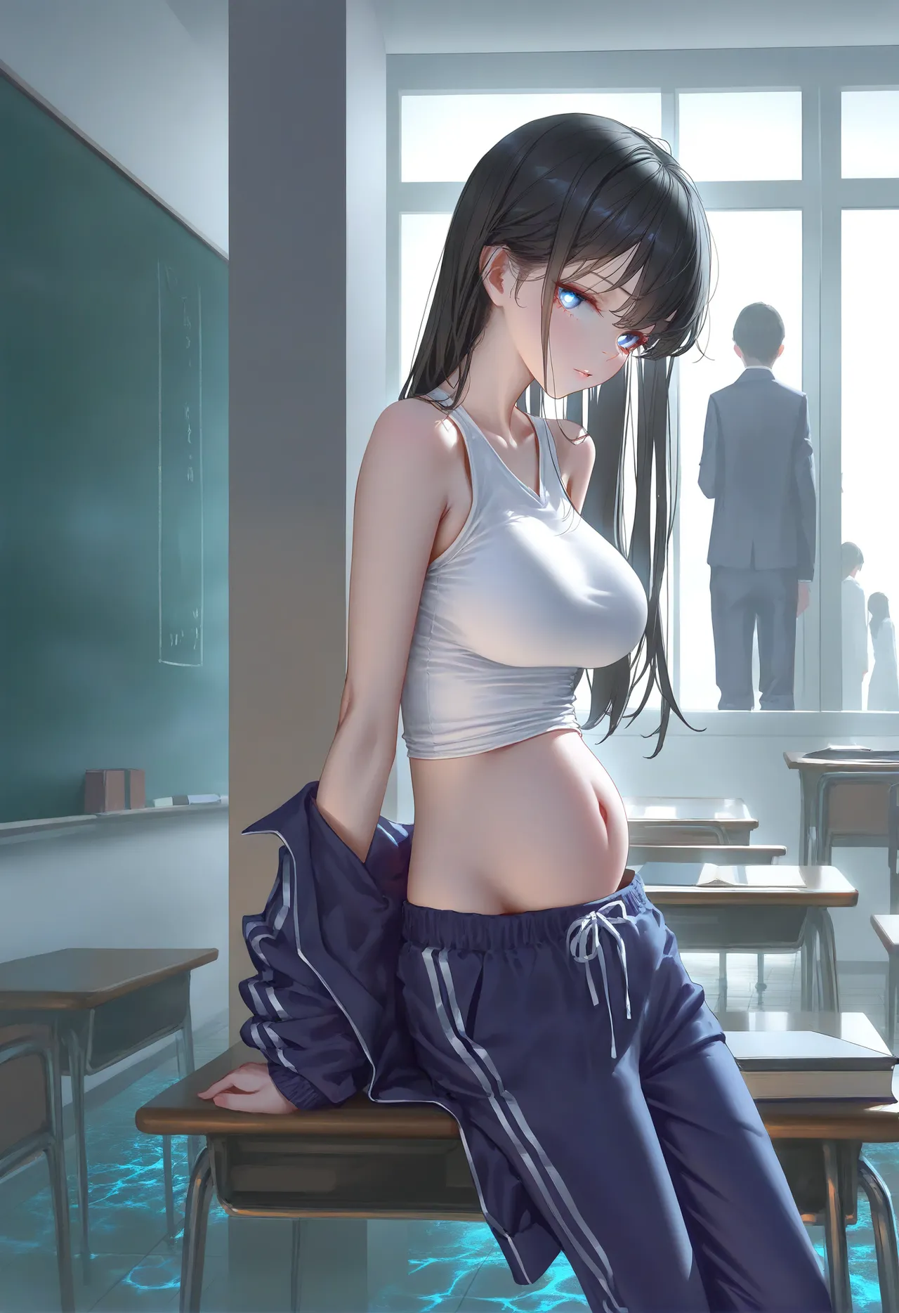 幻想支線愛と夢物語 高校教室彼女妊娠透け - Image 18