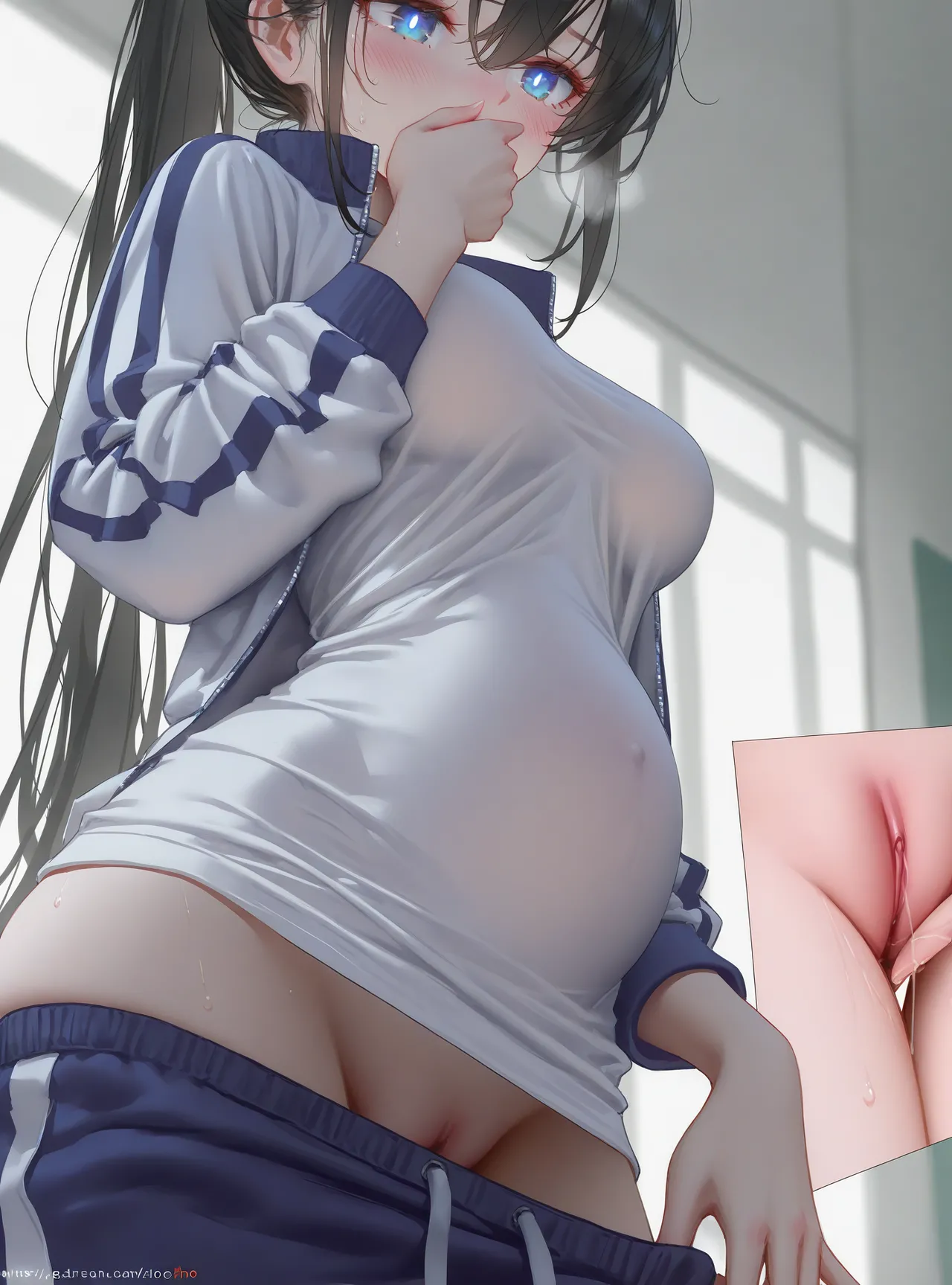 幻想支線愛と夢物語 高校教室彼女妊娠透け - Image 53