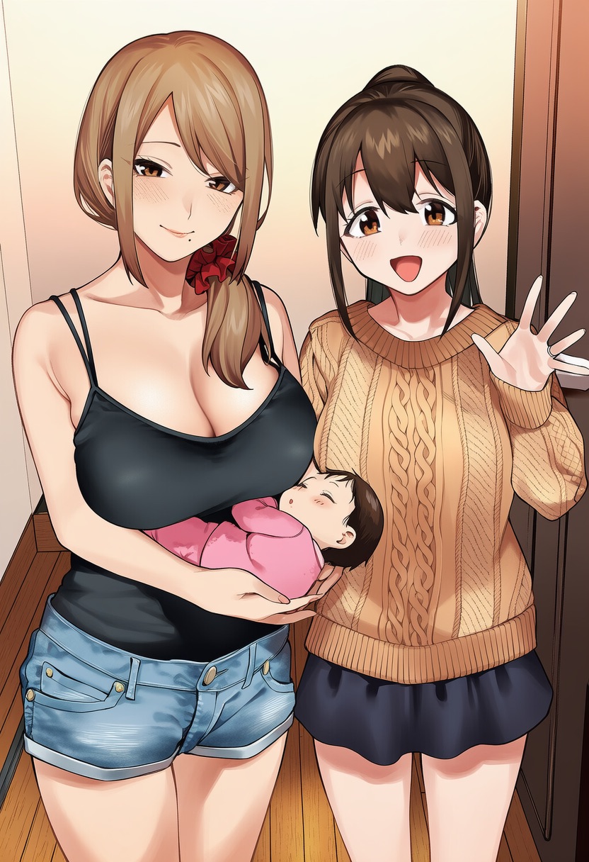 マカロン バレちゃうって彼女がいる前でシンママお姉さんに喰われる話 オリジナル - Image 103