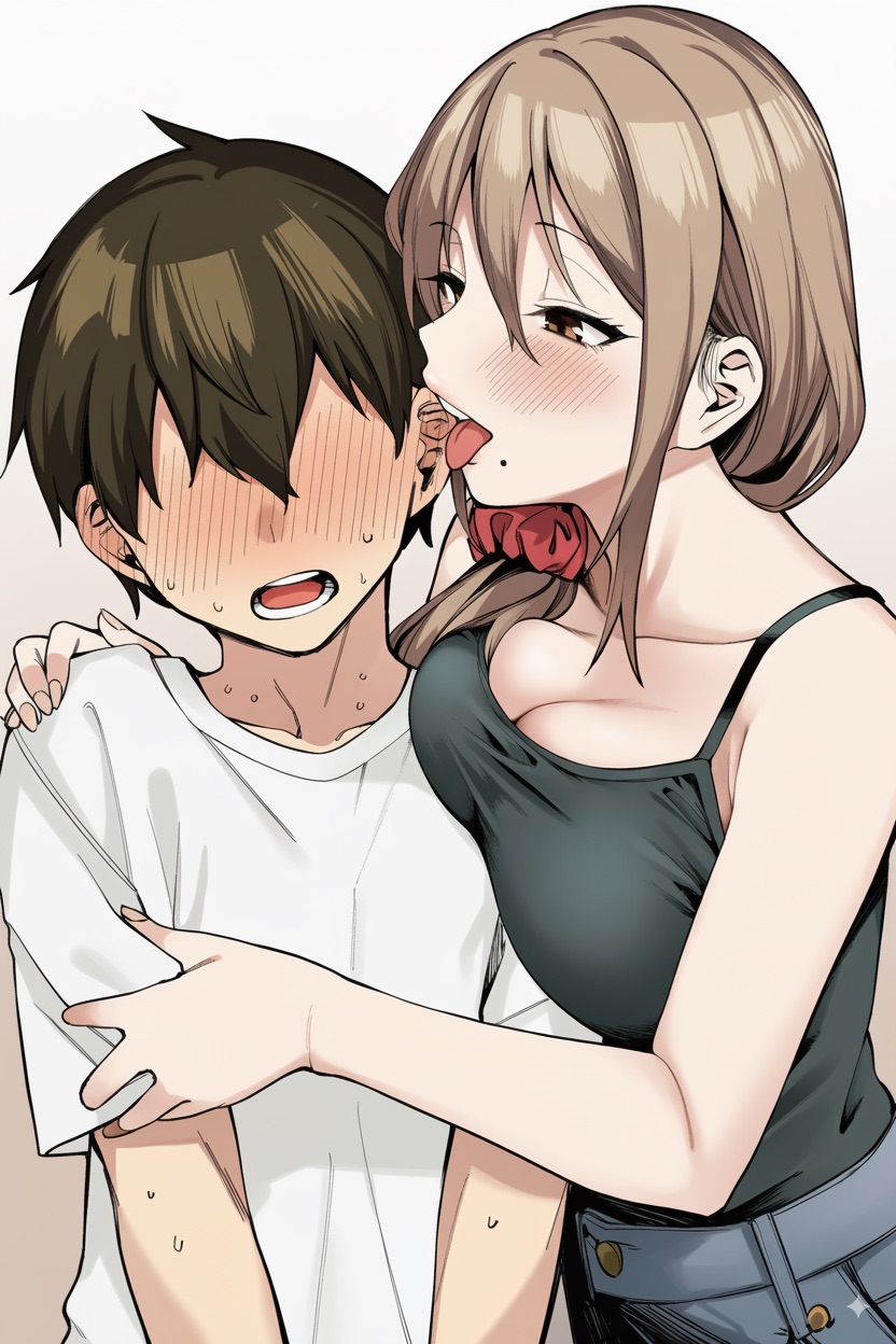 マカロン バレちゃうって彼女がいる前でシンママお姉さんに喰われる話 オリジナル - Image 136