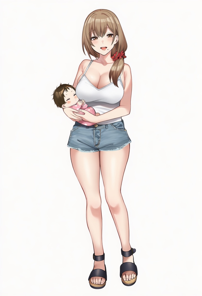 マカロン バレちゃうって彼女がいる前でシンママお姉さんに喰われる話 オリジナル - Image 160