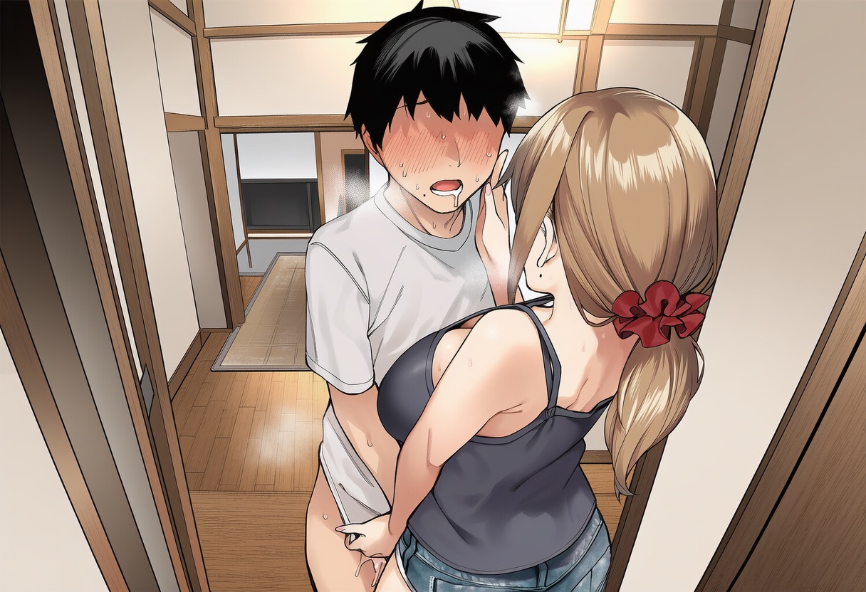 マカロン バレちゃうって彼女がいる前でシンママお姉さんに喰われる話 オリジナル - Image 175