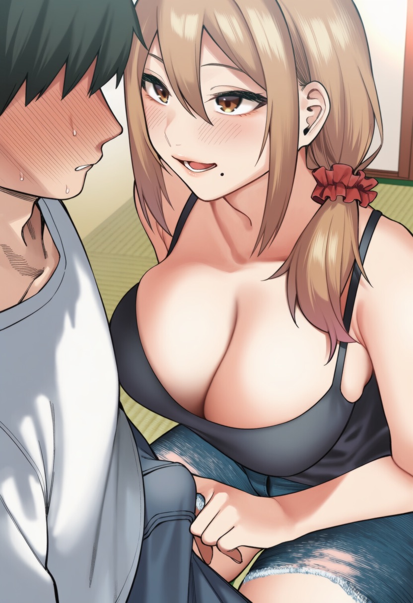 マカロン バレちゃうって彼女がいる前でシンママお姉さんに喰われる話 オリジナル - Image 80