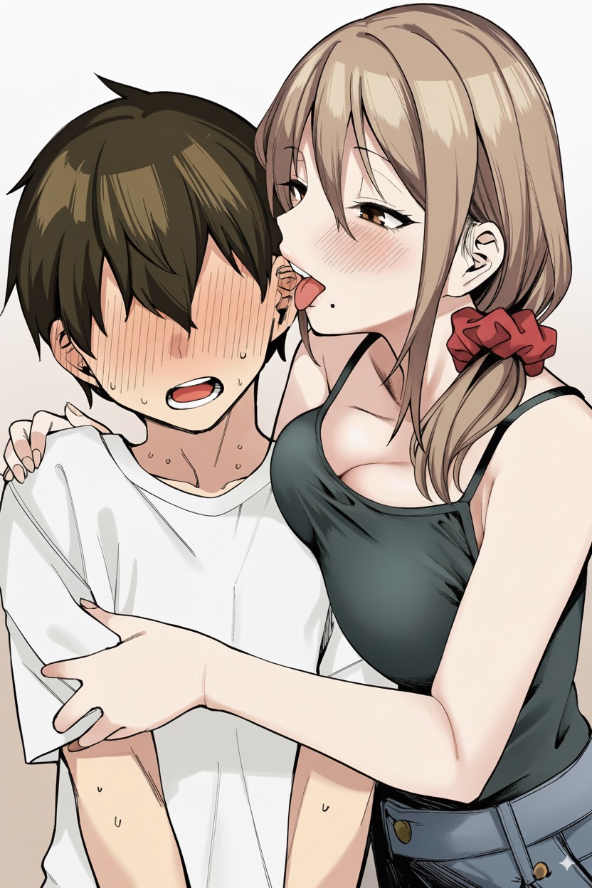 マカロン バレちゃうって彼女がいる前でシンママお姉さんに喰われる話 オリジナル - Image 96