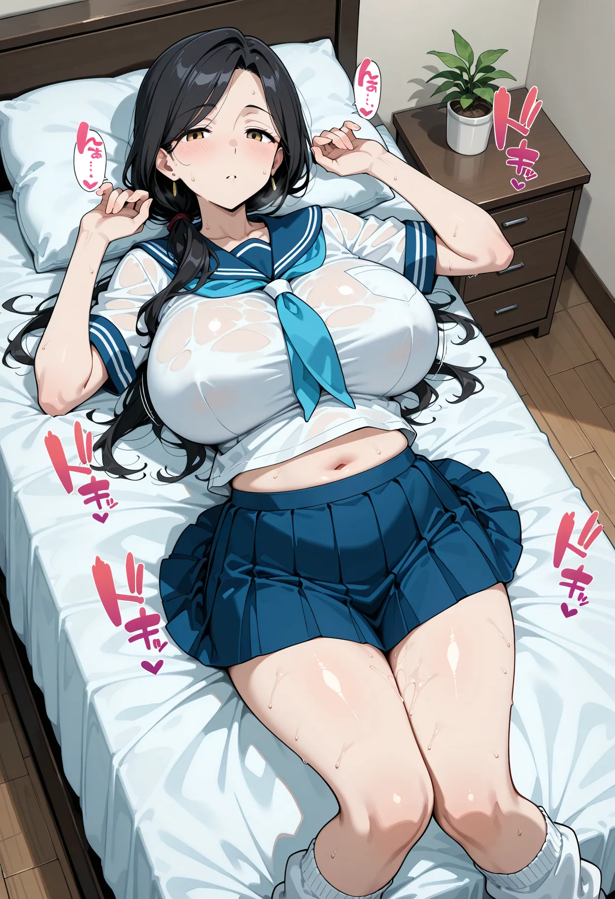 制服しか勝たん 爆乳人妻 へそ出し制服日記 中出し専用ドスケベまんこはーと - Image 134