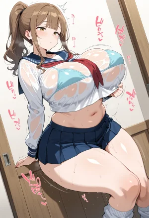 制服しか勝たん 爆乳人妻 へそ出し制服日記 中出し専用ドスケベまんこはーと - Page 21