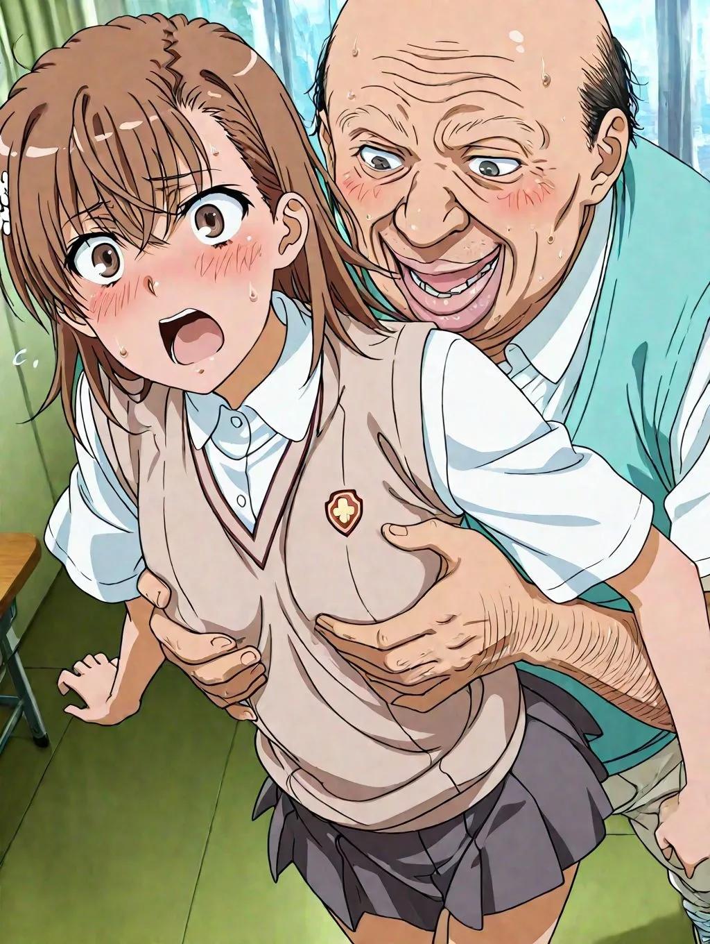 とる科学の超電磁砲御美琴は初めて触られたセクハラ教師に恋 - Image 26