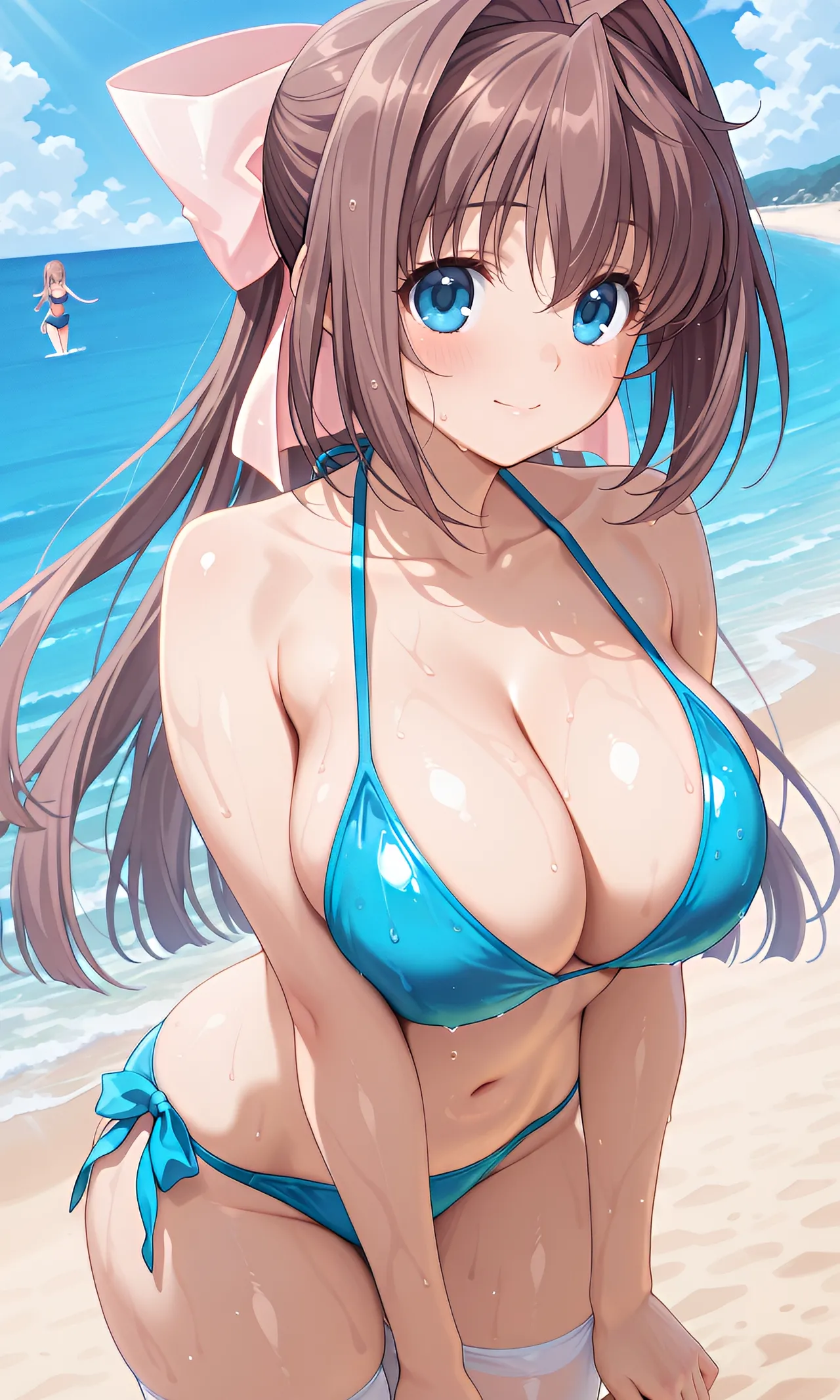 朝倉音姫ちゃんのビキニでふたりエッチ - Image 1