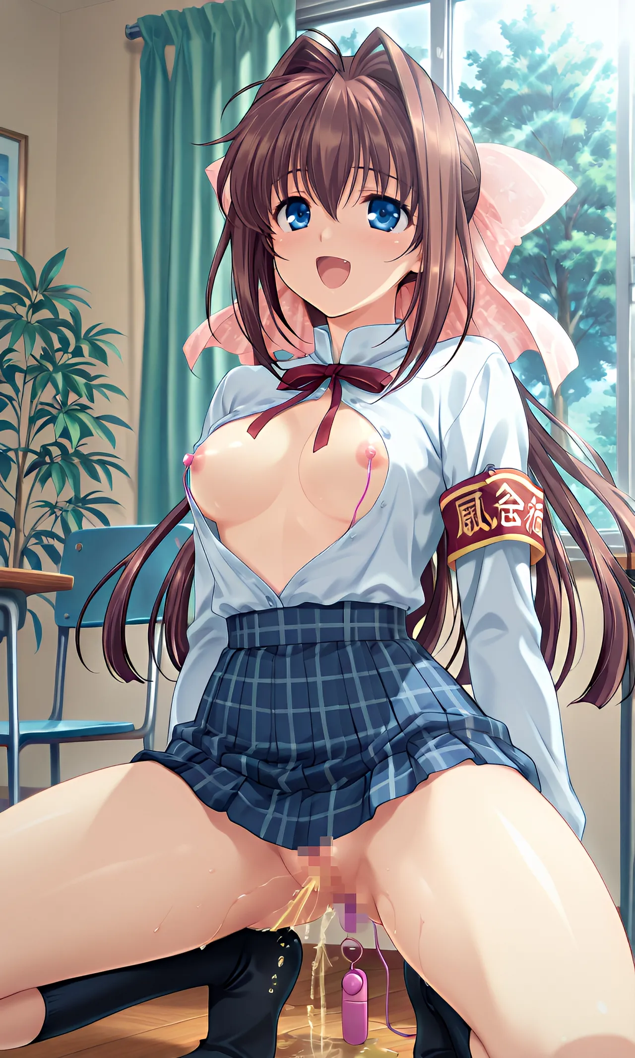 朝倉音姫ちゃんの生徒会室で一人えっち - Image 32