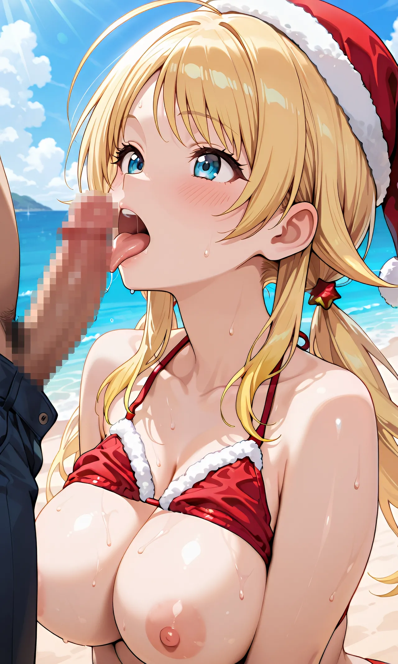 八宮めぐるちゃんのサンタビキニでふたりエッチ - Image 25
