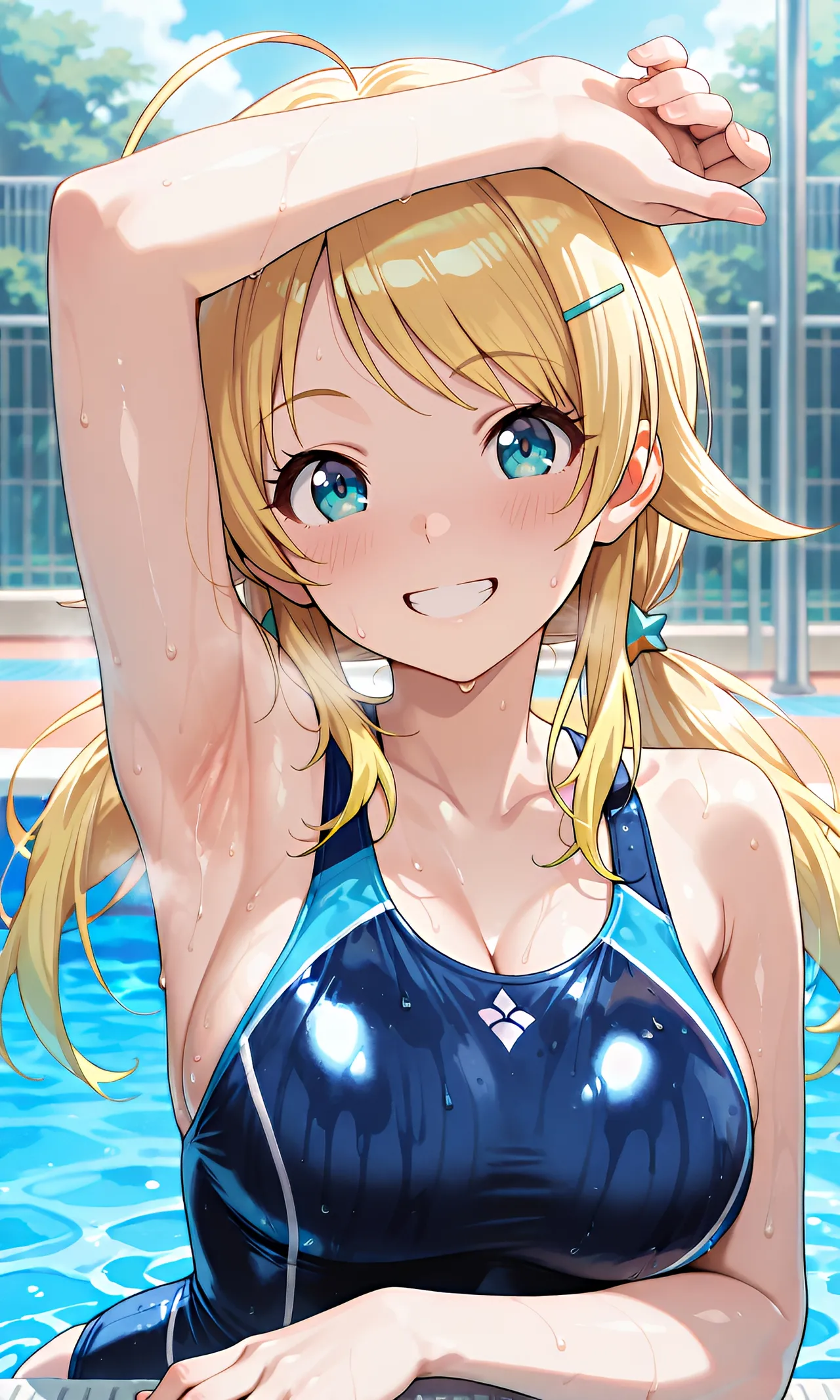 八宮めぐるちゃんの競泳水着でふたりエッチ - Image 2
