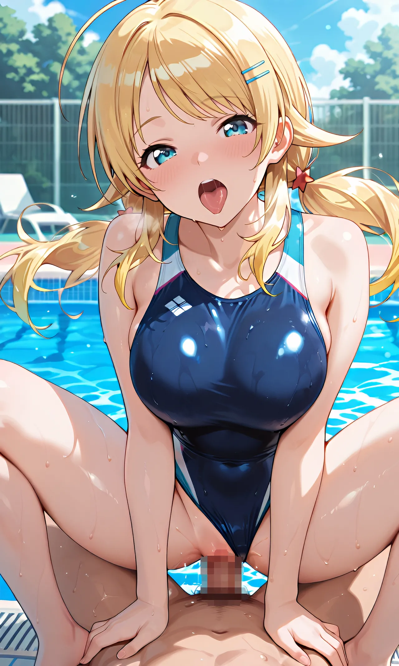 八宮めぐるちゃんの競泳水着でふたりエッチ - Image 32