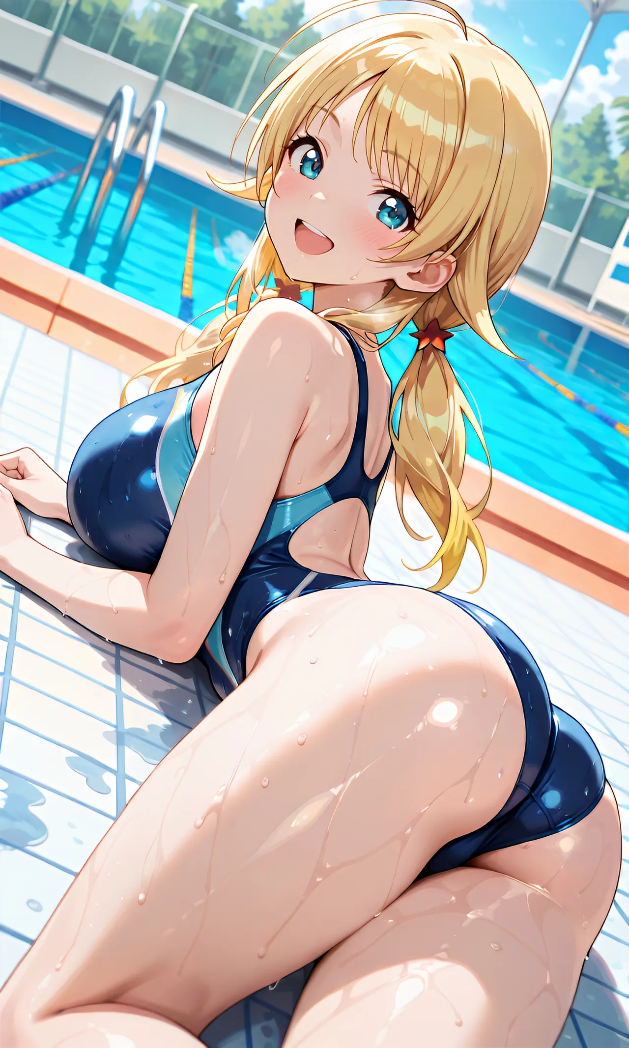 八宮めぐるちゃんの競泳水着でふたりエッチ - Image 35