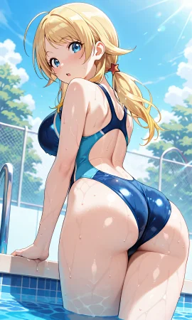 八宮めぐるちゃんの競泳水着でふたりエッチ - Page 13