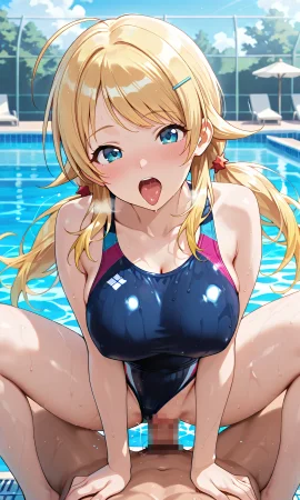 八宮めぐるちゃんの競泳水着でふたりエッチ - Page 31