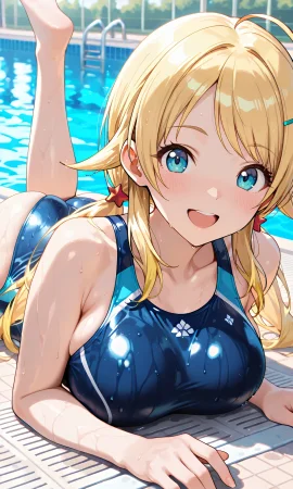 八宮めぐるちゃんの競泳水着でふたりエッチ - Page 45