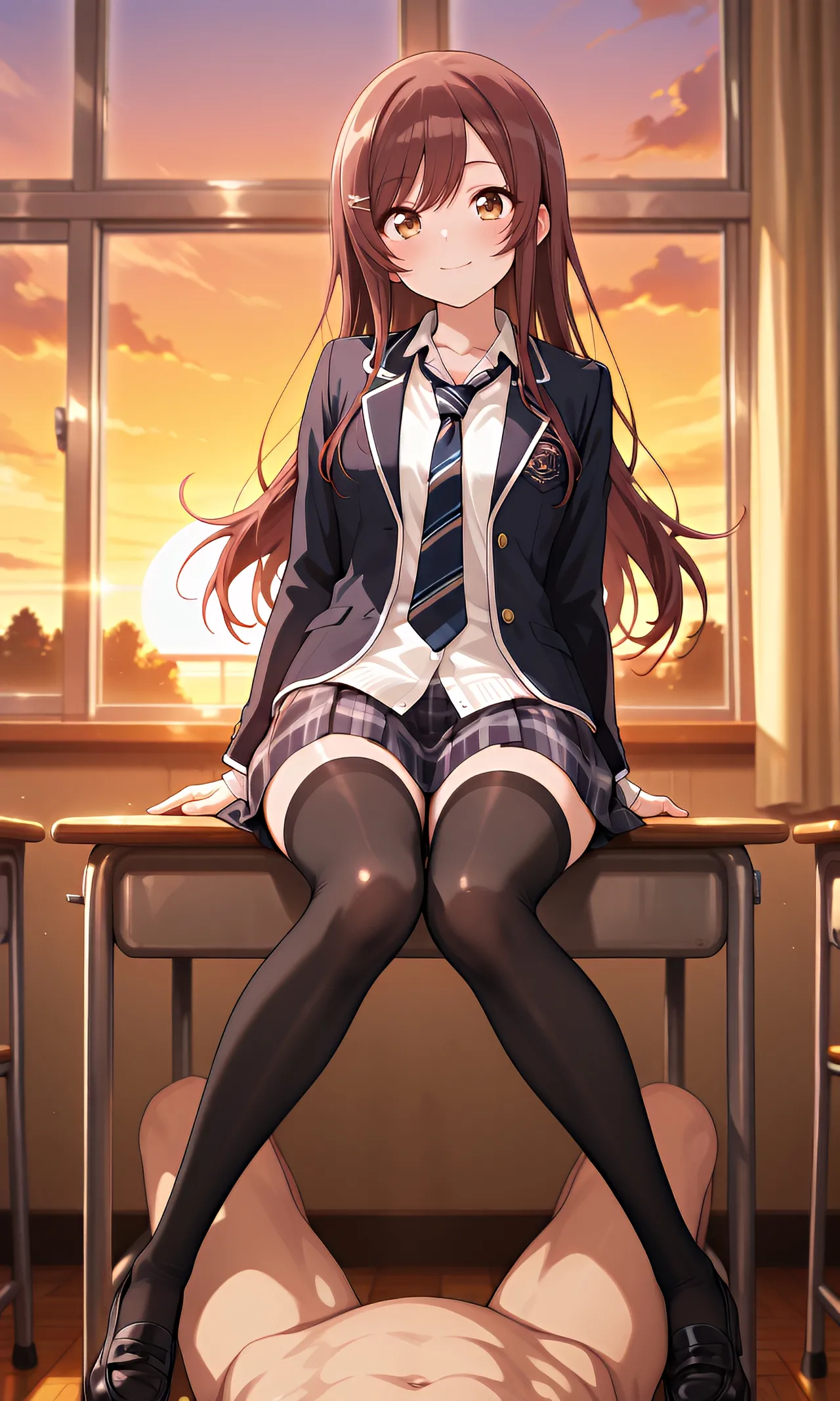 大崎甘奈ちゃんのクラスでふたりエッチ - Image 1
