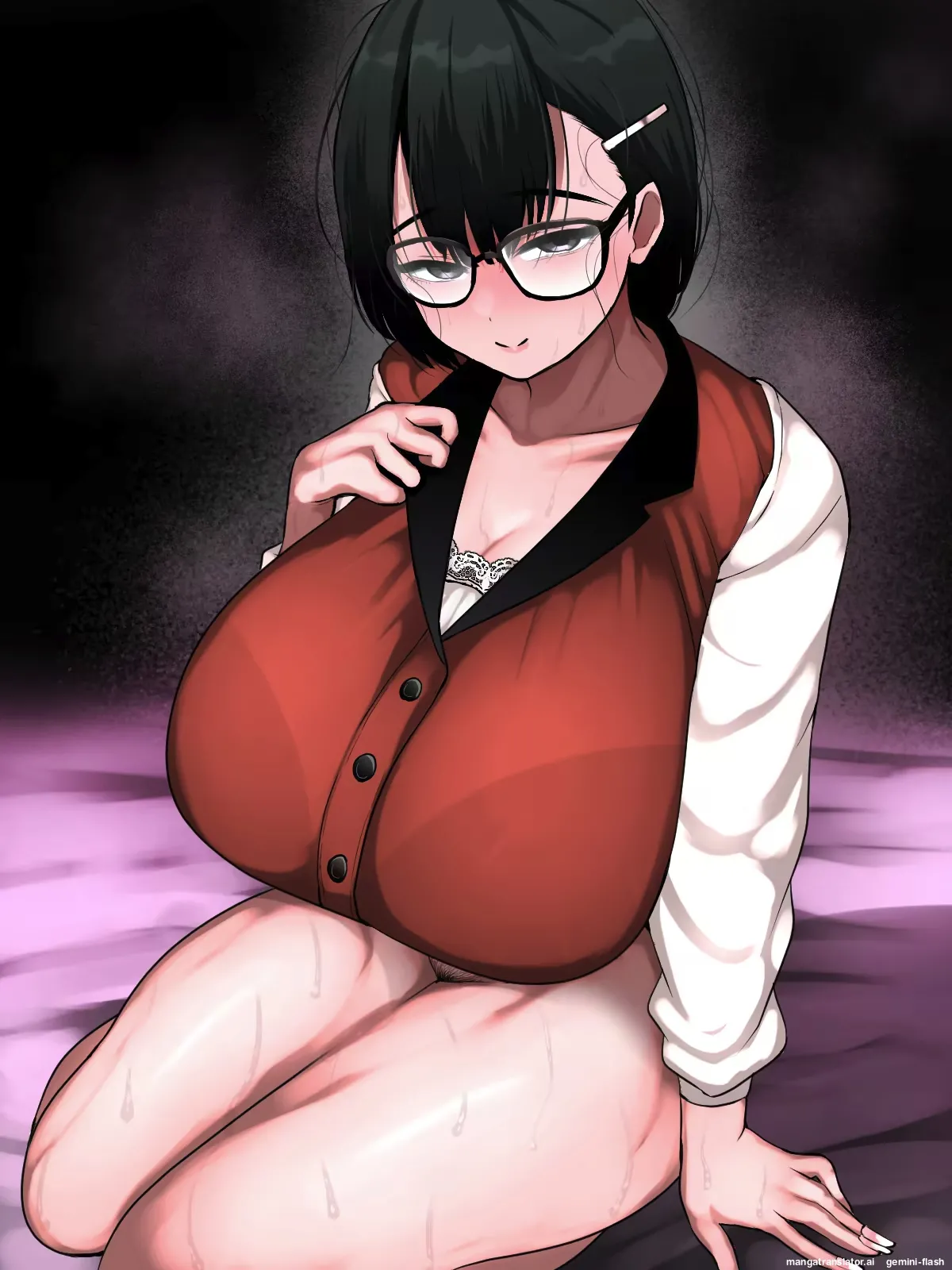 ネットで知り合った地味眼鏡爆乳とお友達交尾しちゃう話 - Image 1