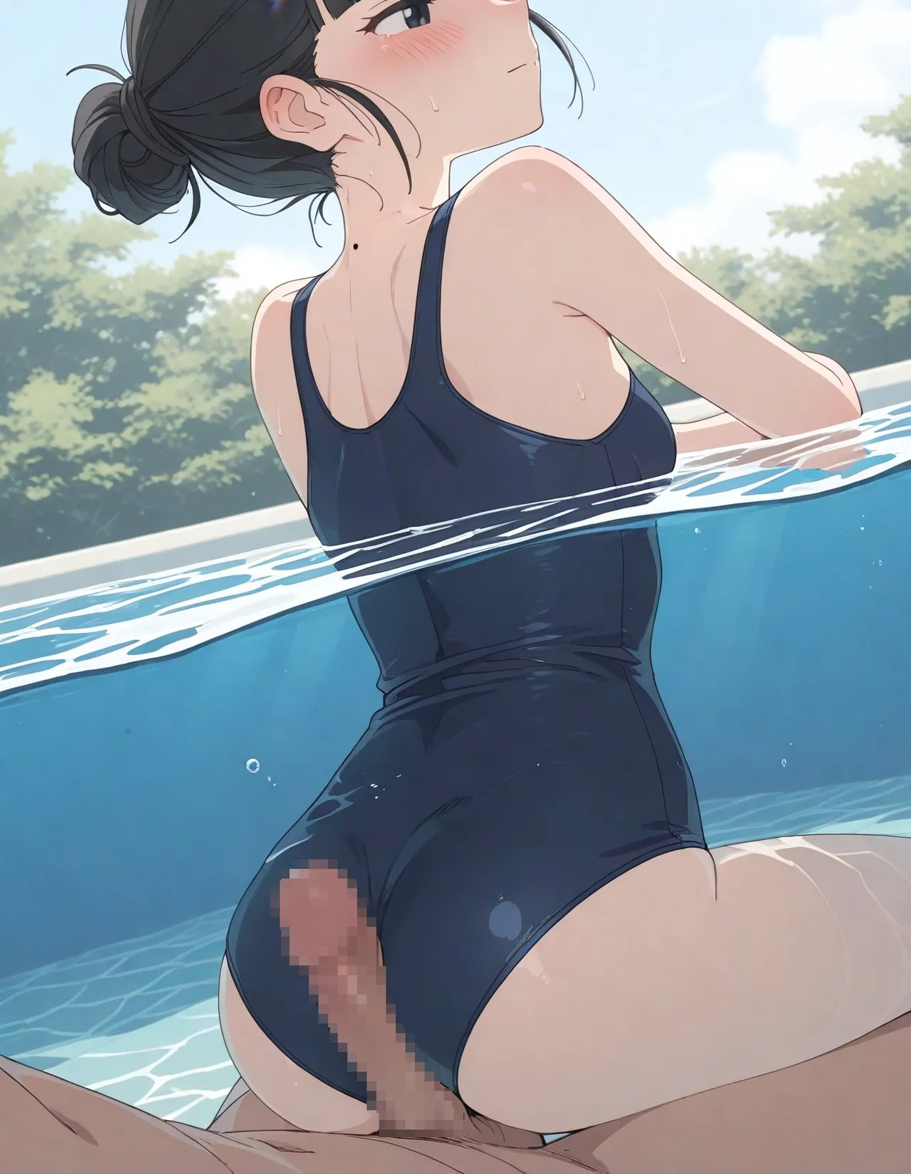 プールで天愛星の水着姿に勃起してしまって - Image 12