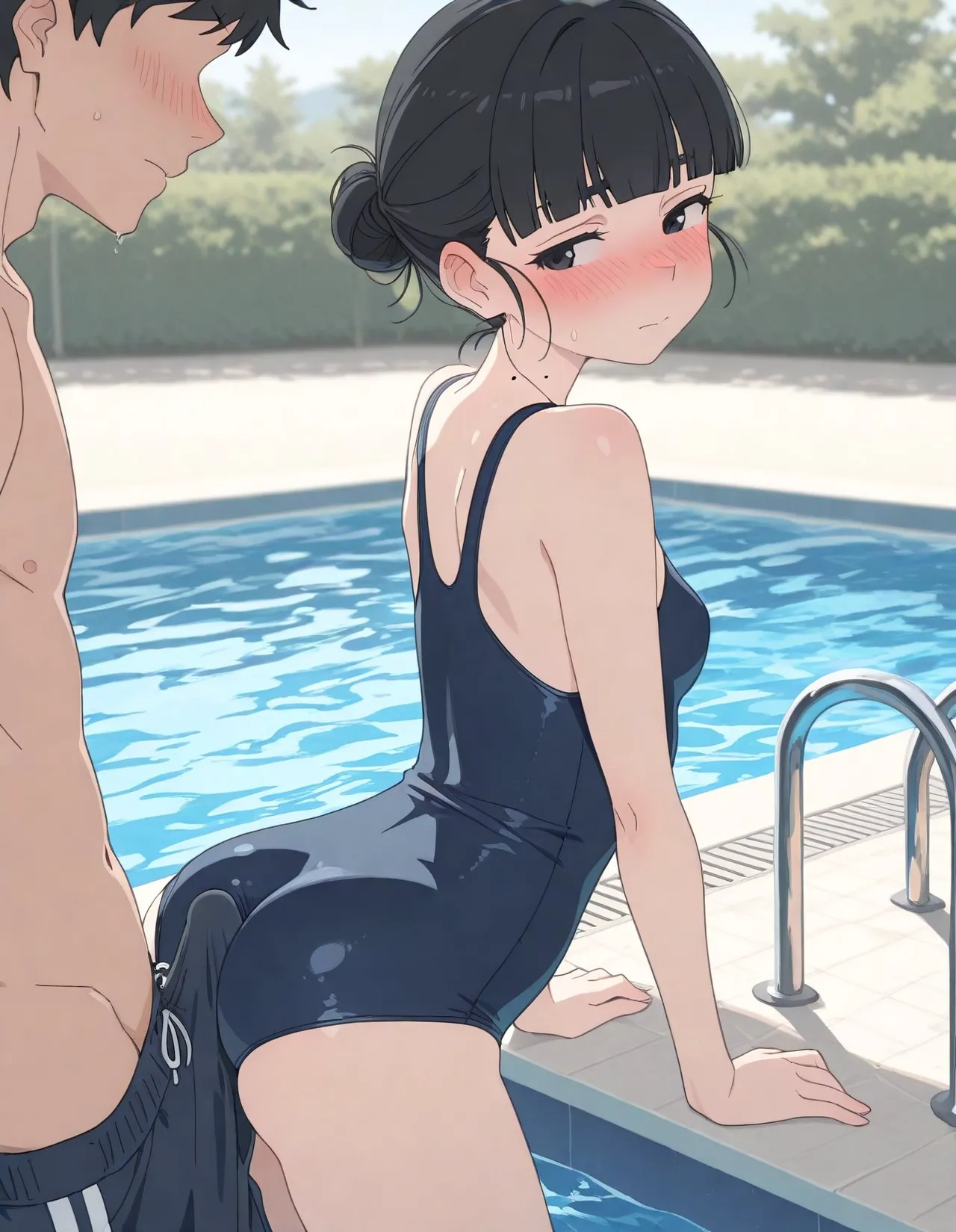 プールで天愛星の水着姿に勃起してしまって - Image 6