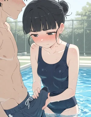 プールで天愛星の水着姿に勃起してしまって - Page 7
