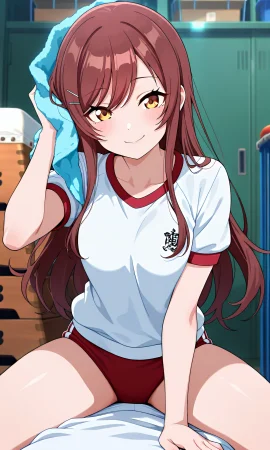 大崎甘奈ちゃんのブルマでふたりエッチ