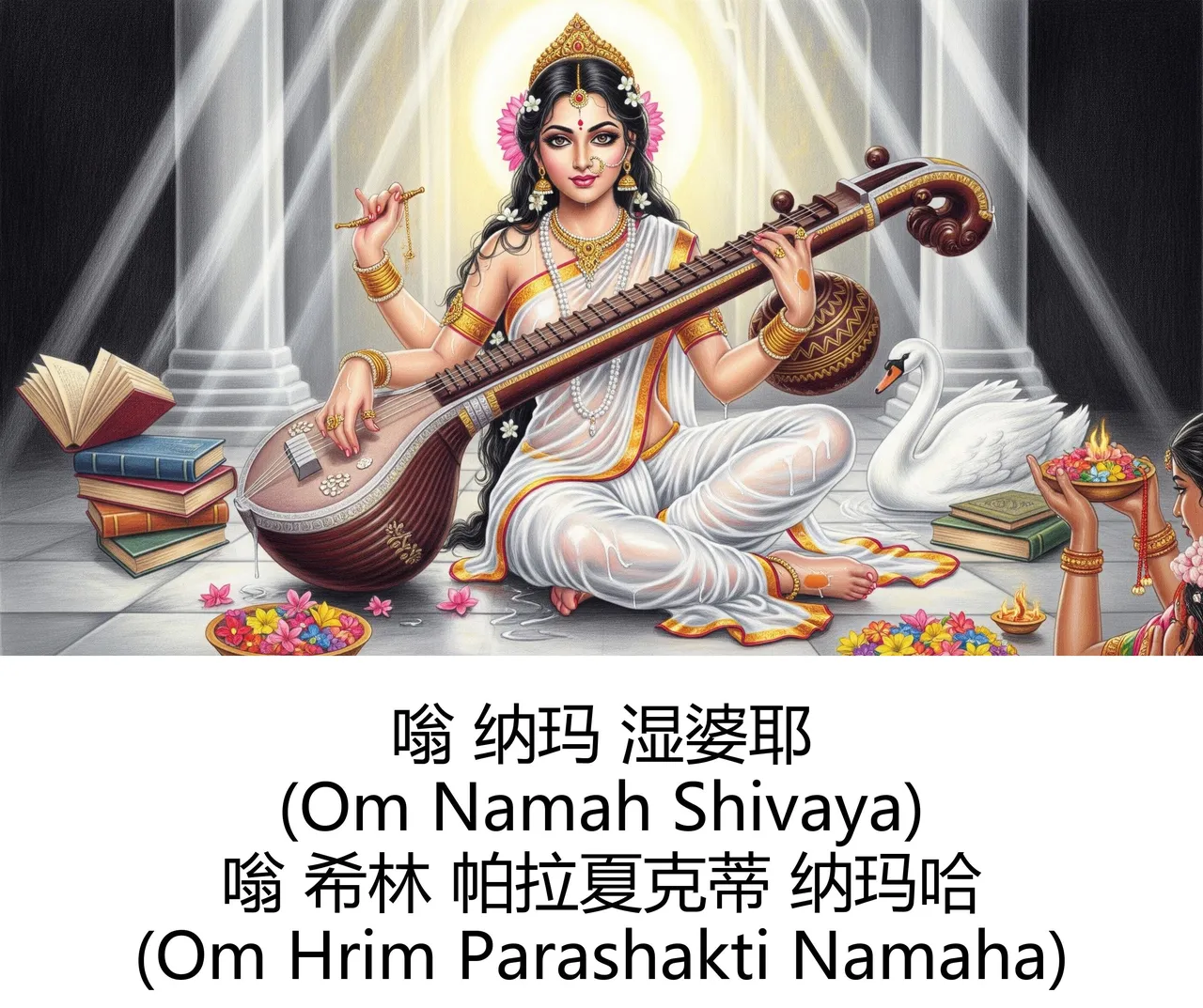 -Gen Divine Visions Hindu Goddesses Collection Durga, Saraswati, Kaliand Shivas Great Illusion Art - Image 1