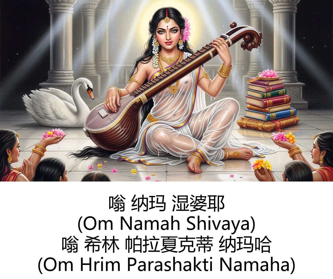 -Gen Divine Visions Hindu Goddesses Collection Durga, Saraswati, Kaliand Shivas Great Illusion Art - Image 3